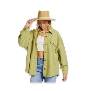 Billabong Anytime
Shacket Oversized Button-Through Jacket Small green fleece
